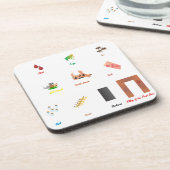 Zehn Pest Untersetzer (Linke Seite)