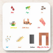 Zehn Pest Untersetzer (Vorderseite)