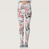 Zehn, Pokerkarten, Anzahl, Muster, Ladys Legende Leggings (Vorderseite)