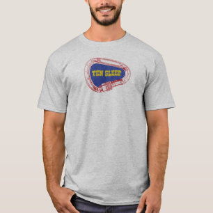 Zehn Schlafrock Klettersteig Karabiner T-Shirt