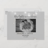 Zehn Schwarz-Weiß-Foto Geburtserklärung Ankündigungspostkarte (Vorne/Hinten)