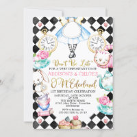 Zehn Schwarze Diamond Alice in Onderland Geburtsta