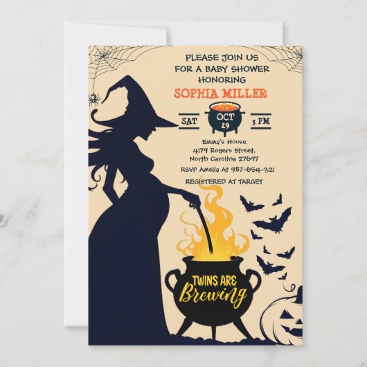 Zehn sind Braudusche Hexenmeister Halloween Cauldr Einladung (Vorderseite)