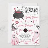 Zehn sind Brechen Halloween Baby Shower Einladung (Vorderseite)