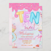 zehn sind so süß einladung (Vorne/Hinten)