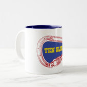Zehn Sleep Rock Klettersteig Carabiner Zweifarbige Tasse (Vorderseite Links)