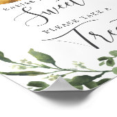 Zehn Sloth Baby Dusche Babys sind süßes Zeichen Poster (Ecke)