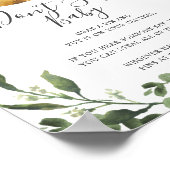 Zehn Sloth Baby Dusche Say Baby Sign Poster (Ecke)