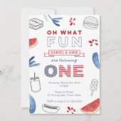 Zehn Spaß als erste Geburtstagsparty Einladung (Vorderseite)