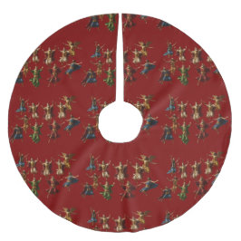 Zehn springende Lords Die Zehn Gebote Vektor Polyester Weihnachtsbaumdecke