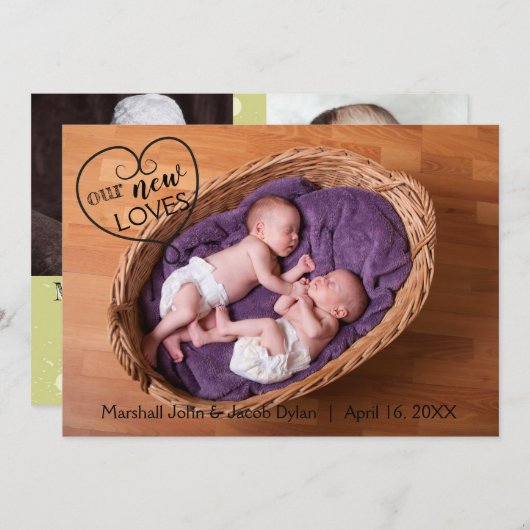 Zehn unserer neuen Lieben - Geburtsankündigung Ankündigung (Vorne/Hinten)