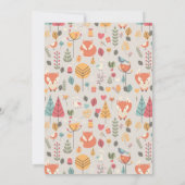 Zehn verdoppeln die Fun Fox Baby Shower Einladunge Einladung (Rückseite)