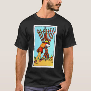 Zehn Wands Vintager Tarot Card Rider Waite Deck T-Shirt