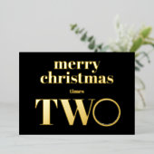 Zehn Weihnachtsschwangerschaft Ankündigungskarte G Folien Feiertagskarte (Stehend vorne)