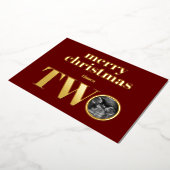 Zehn Weihnachtsschwangerschaft Ankündigungskarte G Folien Feiertagskarte (Gedreht)