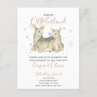 Zehn Winter ONEderland Deer Baby's 1. Geburtstag