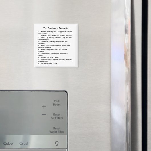 Zehn Ziele eines Pessimisten Magnet (In Situ (Kühlschrank))