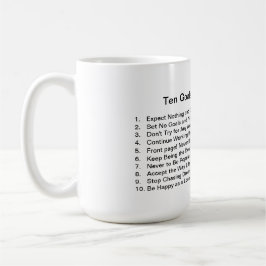 Zehn Ziele eines Pessimisten Tasse