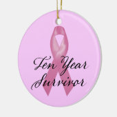 Zehnjährige Brustkrebserkrankung Keramikornament (Links)