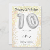 Zehnjährige Happy Birthday Card (Vorderseite)