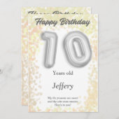 Zehnjährige Happy Birthday Card (Vorne/Hinten)