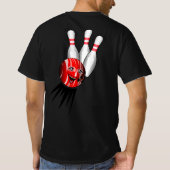 Zehnkegel-Bowling Strike. T-Shirt (Rückseite)