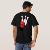 Zehnkegel-Bowling Strike. T-Shirt (Schwarz voll)