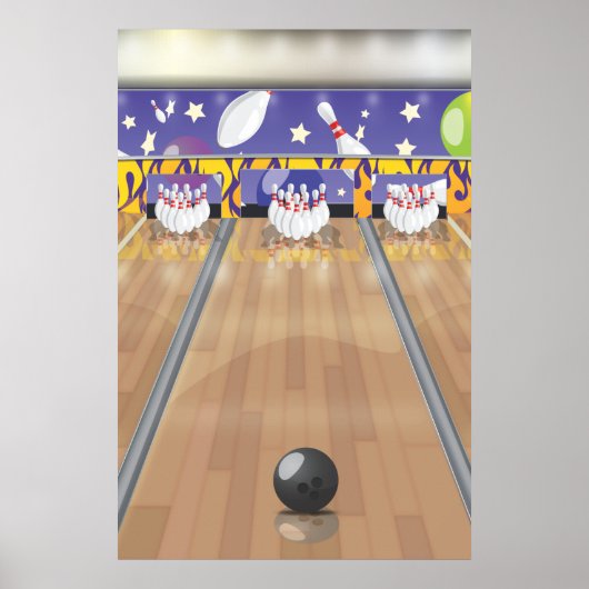 Zehnkegelbowling Poster (Vorne)