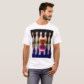 Zehnpins Bowling Strike. T-Shirt (Vorne ganz)