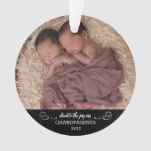 Zehnt unsere ersten Weihnachten als Großeltern Ornament (Vorderseite)