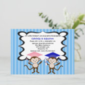 Zehntausende Monkeys rund um den Abschluss Einladu Einladung (Stehend Vorderseite)