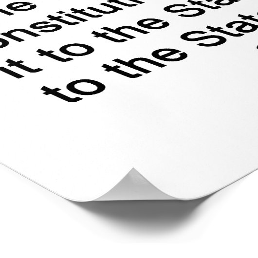 Zehnte Änderung Poster (Ecke)