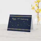 Zehnte Anniversary Gold Glitzer Stars Karte (Gelbe Blume)
