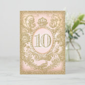 Zehnte Geburtstag einmal auf Zeitdruckerin Einladung (Stehend Vorderseite)