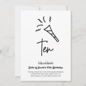 Zehnte Geburtstagsparty Einladung (Vorderseite)