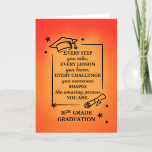 Zehnte Grade Graduate Inspiration Zitat Sunrise Karte