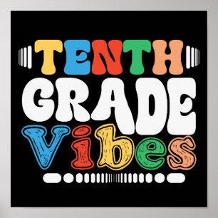 Zehnte Schülerkolade der Grade Vibes Funny Teacher Poster