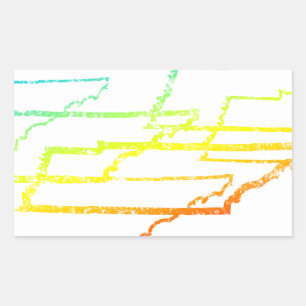 Zehntelrose Rechteckiger Aufkleber