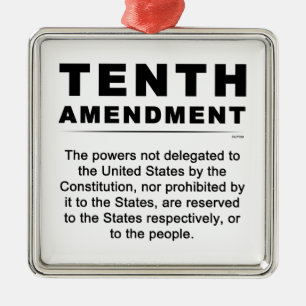 Zehnter Änderungsantrag Silbernes Ornament