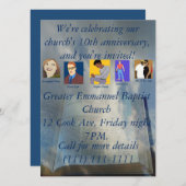 Zehnter Jahrestag der Kirche Einladung (Vorne/Hinten)