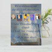 Zehnter Jahrestag der Kirche Einladung (Stehend Vorderseite)