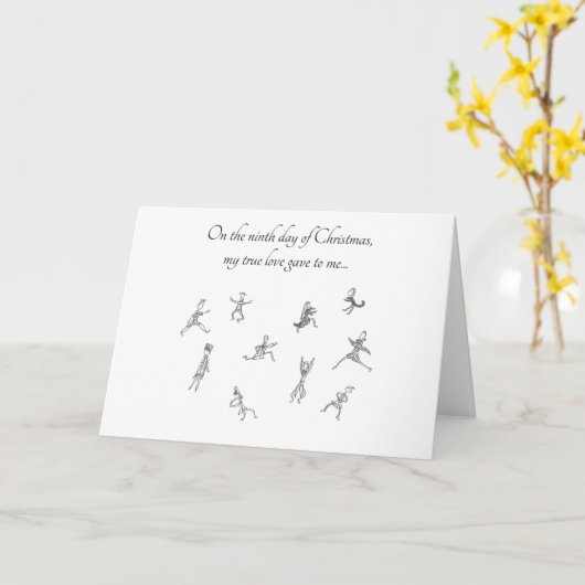 Zehnter Tag der Weihnachtskarte Karte (Gelbe Blume)