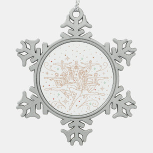 ZEHNTER TAG von WEIHNACHTEN/von Schneeflocken Zinn-Ornament