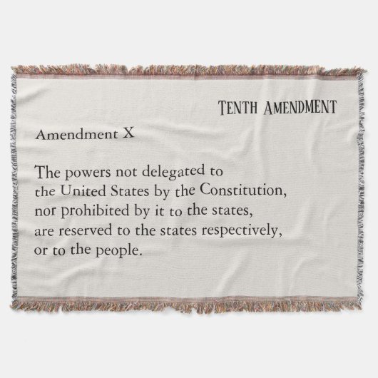 Zehnter Verfassungszusatz Decke (Vorderseite)