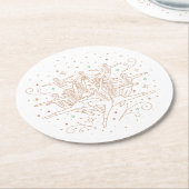 Zehnter Weihnachtsfeiertag Untersetzer / Weiß (Angewinkelt)