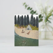 Zehntes Camping am Fluss Postkarte (Stehend Vorderseite)