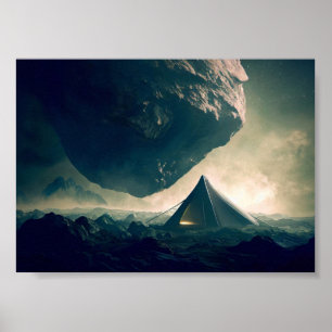 Zehntes Camping im Deep Space Poster