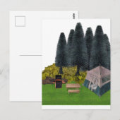 Zehntes Camping im Wald Postkarte (Vorne/Hinten)