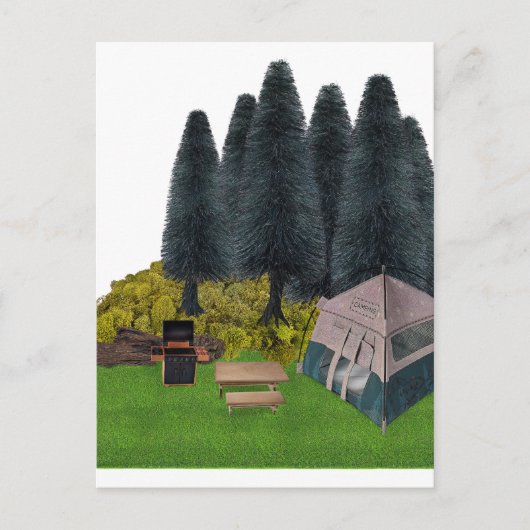 Zehntes Camping im Wald Postkarte (Vorderseite)