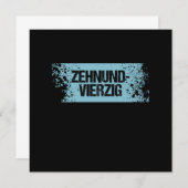 Zehnundvierzig 50 Jahre Geschenk Einladung (Vorne/Hinten)